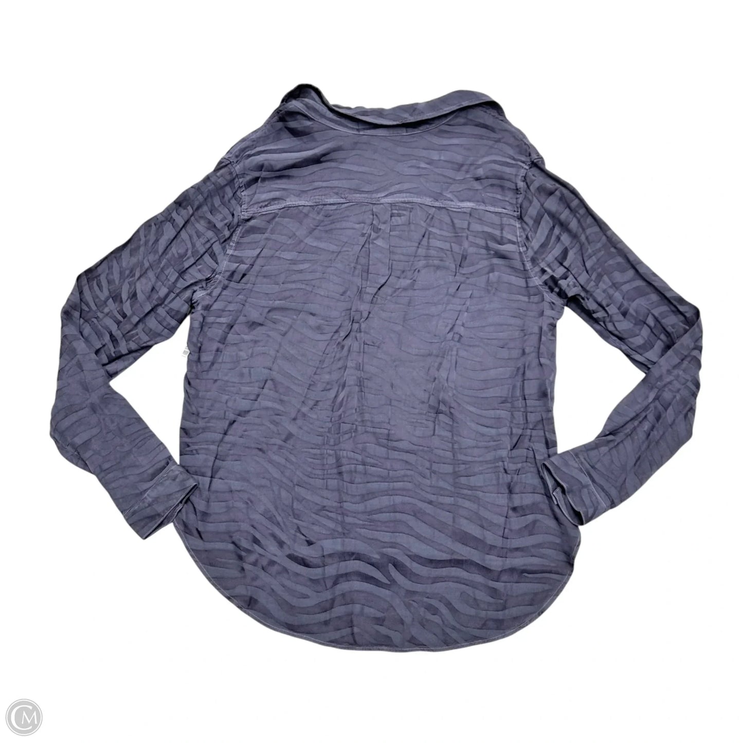 Blouse Long Sleeve By Cloth & Stone In Zebra Print, Size: L