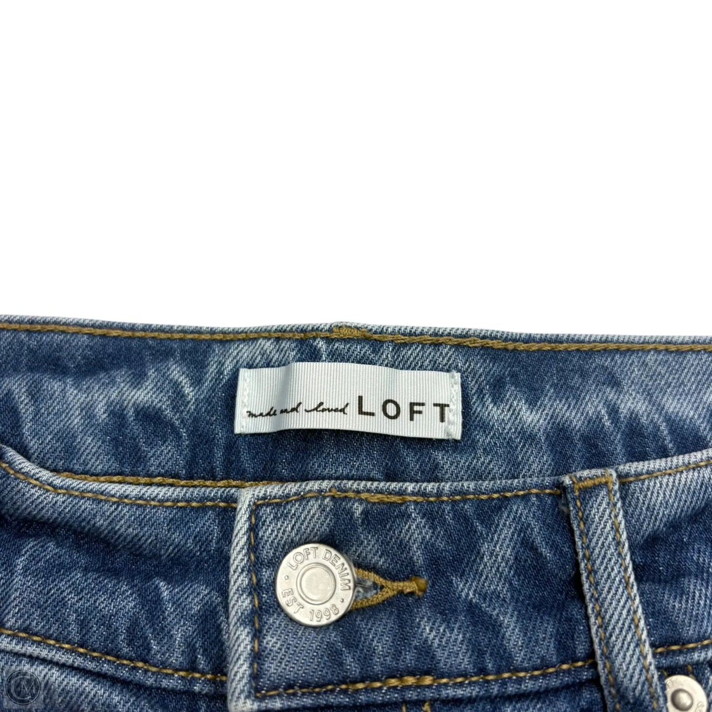 Jeans Wide Leg By Loft In Blue Denim, Size: 4