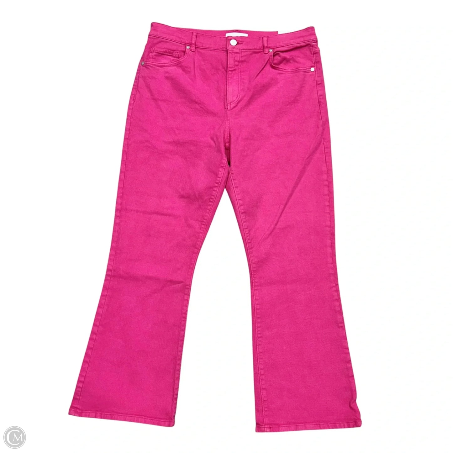 Jeans Cropped By Loft In Pink Denim, Size: 10