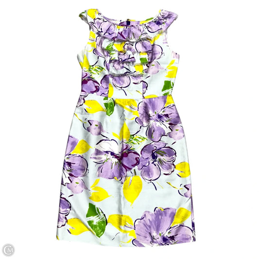 Dress Designer By Kate Spade In Purple & Yellow, Size: S