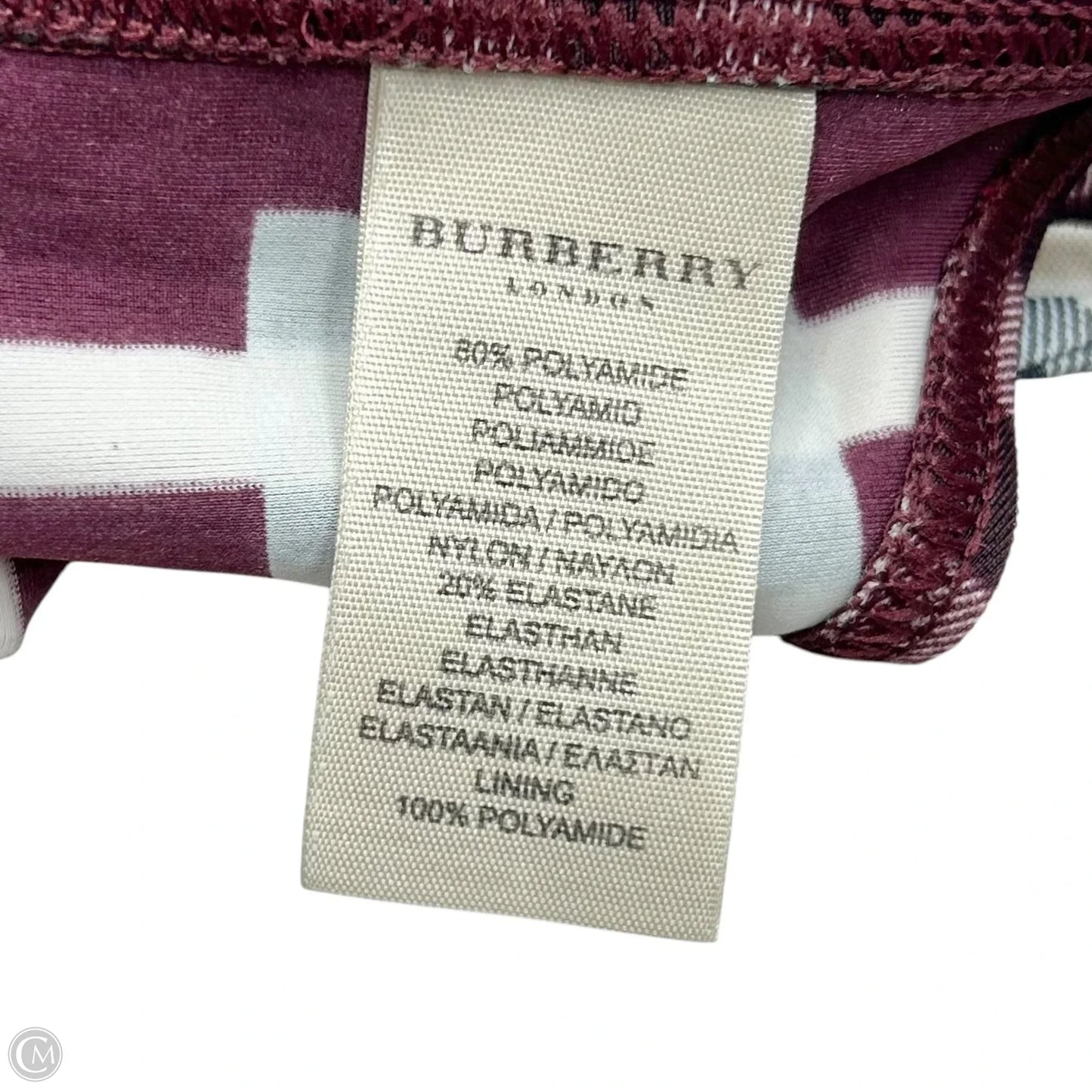 Swimsuit Luxury Designer By Burberry In Red, Size: M