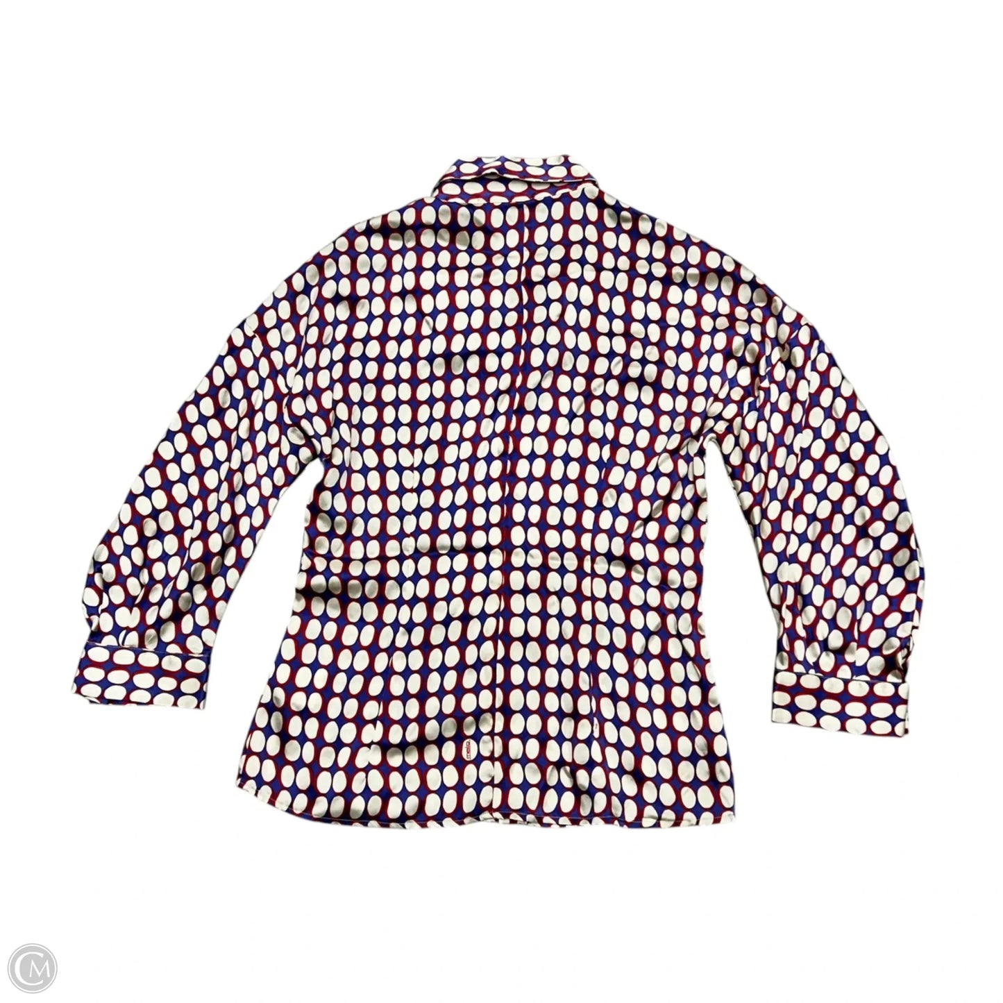 Blouse Long Sleeve By Malo In Blue & Red, Size: S