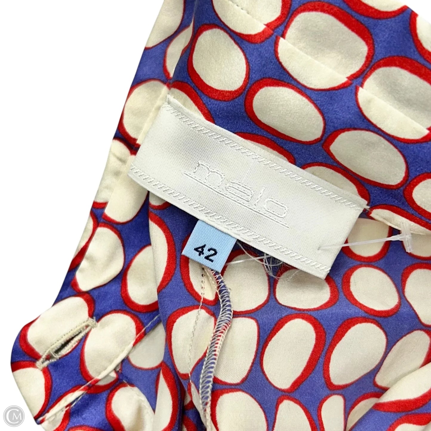 Blouse Long Sleeve By Malo In Blue & Red, Size: S