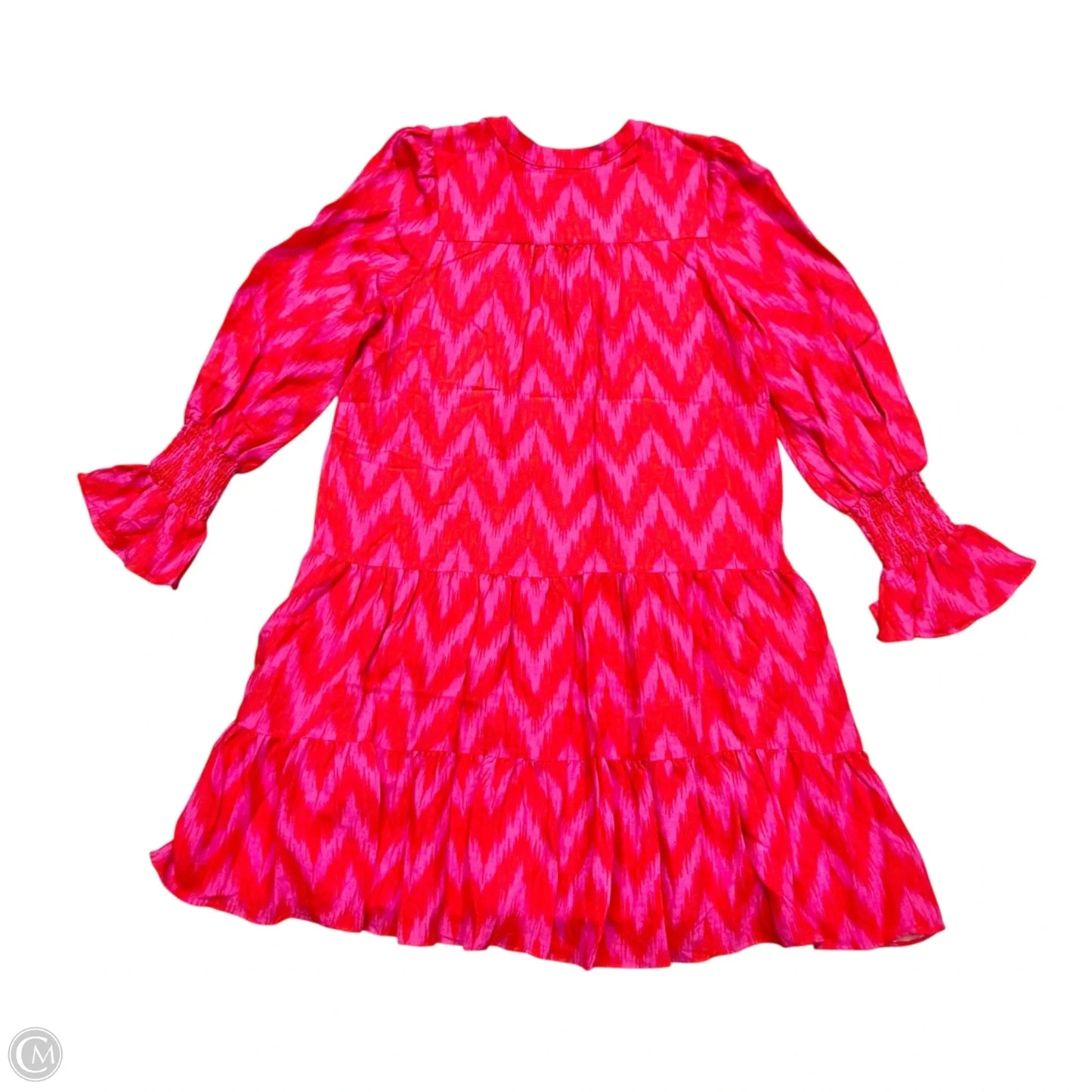 Dress Casual Midi By Pomander Place In Pink & Red, Size: S