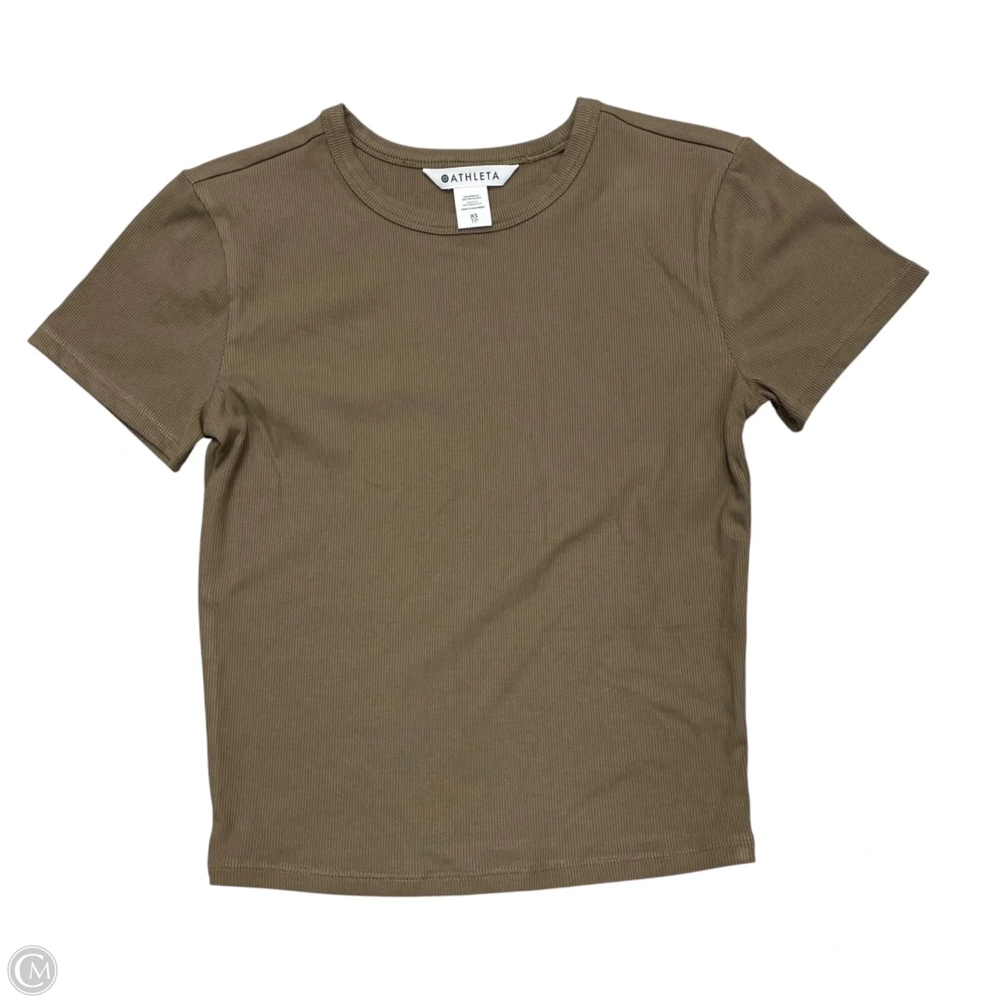 Athletic Top Short Sleeve By Athleta In Brown, Size: Xs