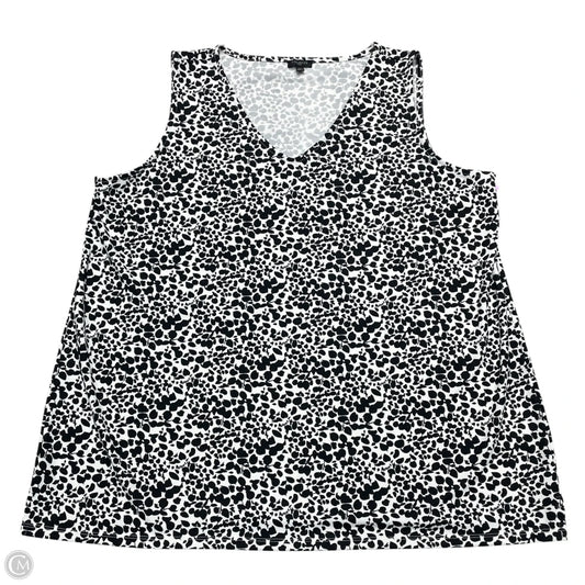 Blouse Sleeveless By Talbots In Black & White, Size: 2x