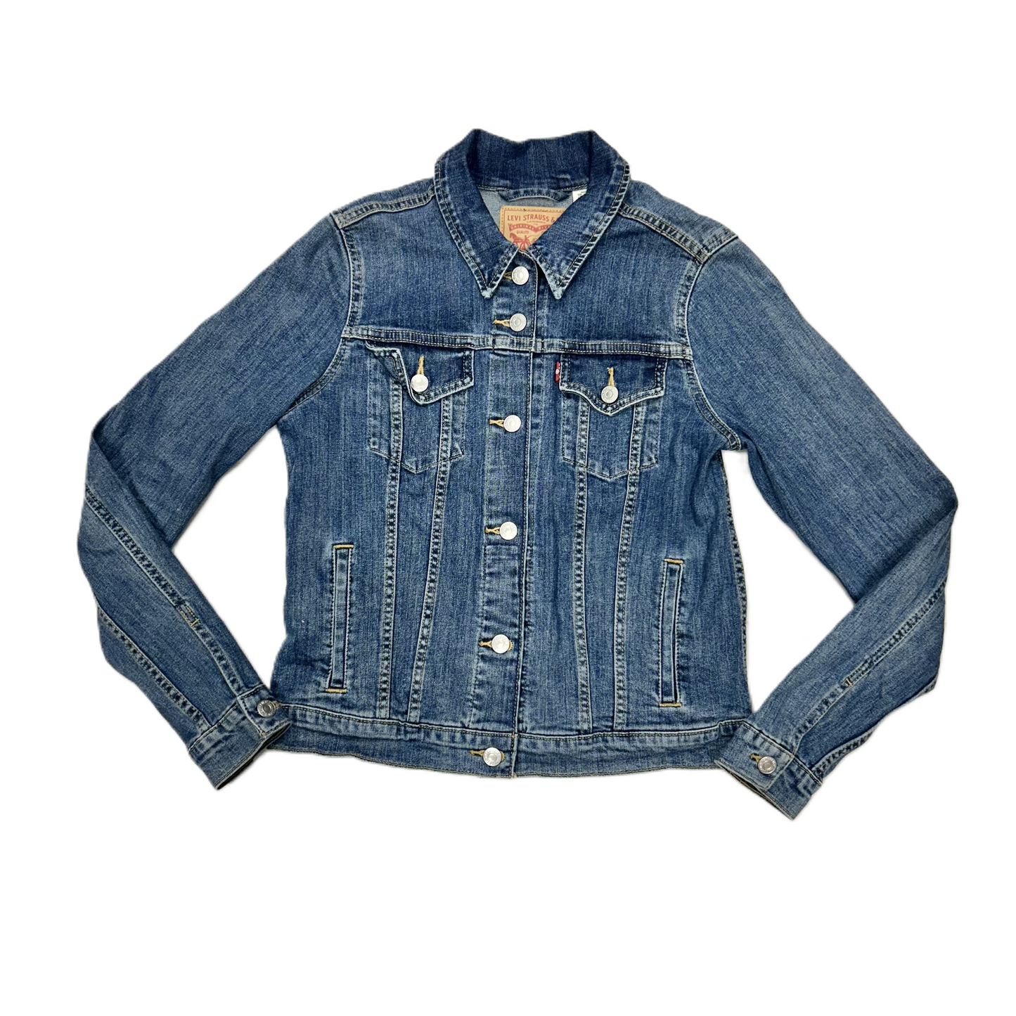 Jacket Denim By Levis In Blue Denim, Size: M