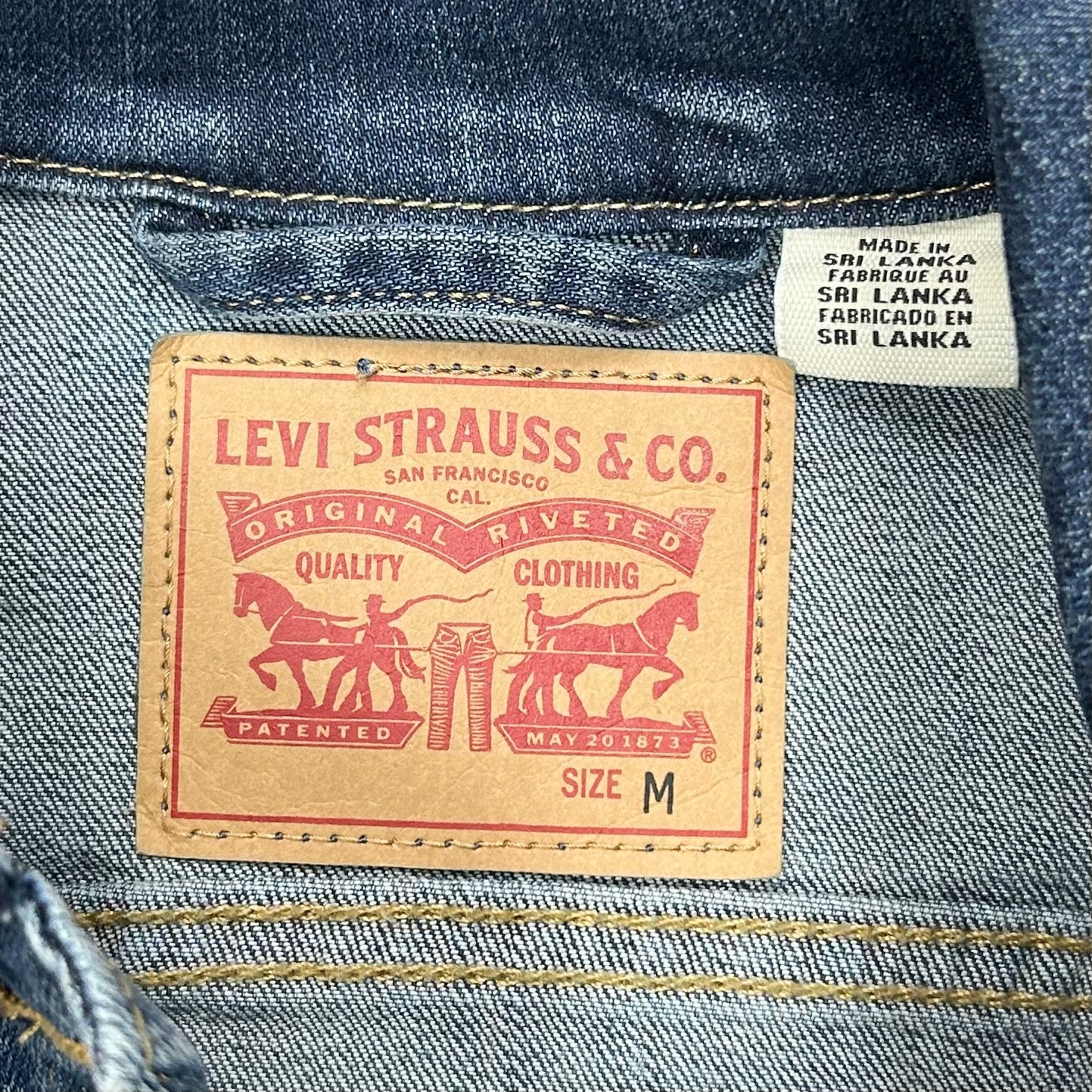 Jacket Denim By Levis In Blue Denim, Size: M