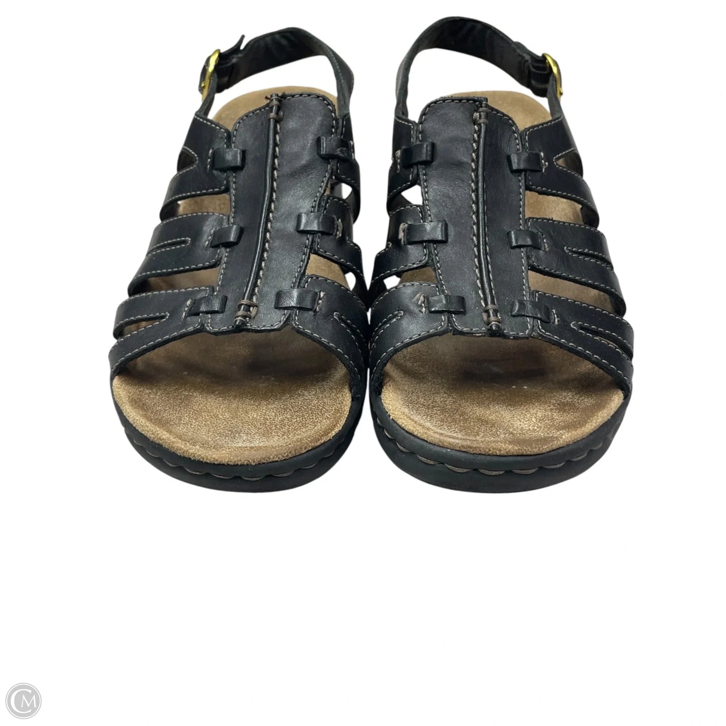 Sandals Heels Block By Clarks In Black, Size: 9
