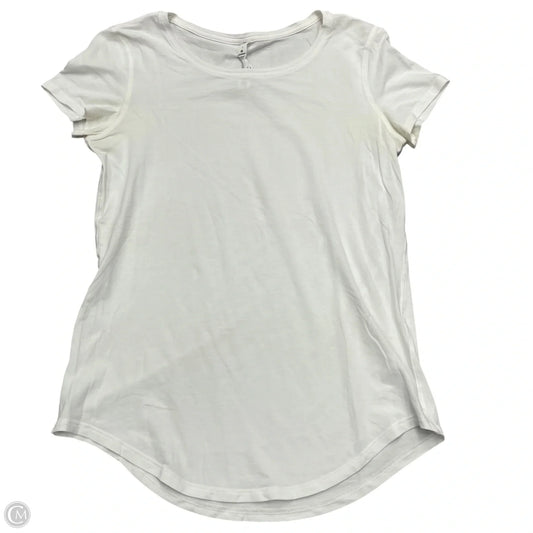 Athletic Top Short Sleeve By Lululemon In White, Size: Xs