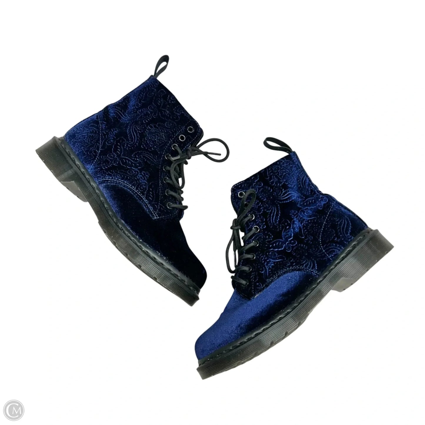 Boots Combat By Dr Martens In Black & Blue, Size: 9