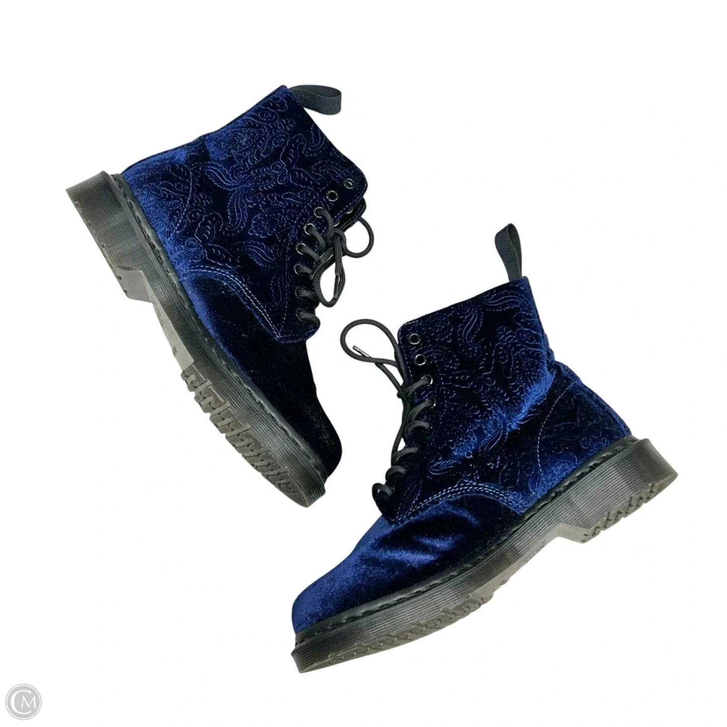 Boots Combat By Dr Martens In Black & Blue, Size: 9