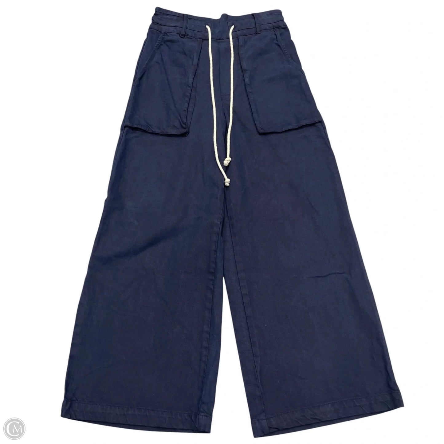 Jeans Wide Leg By Young Fabulous & Broke In Navy, Size: Xs
