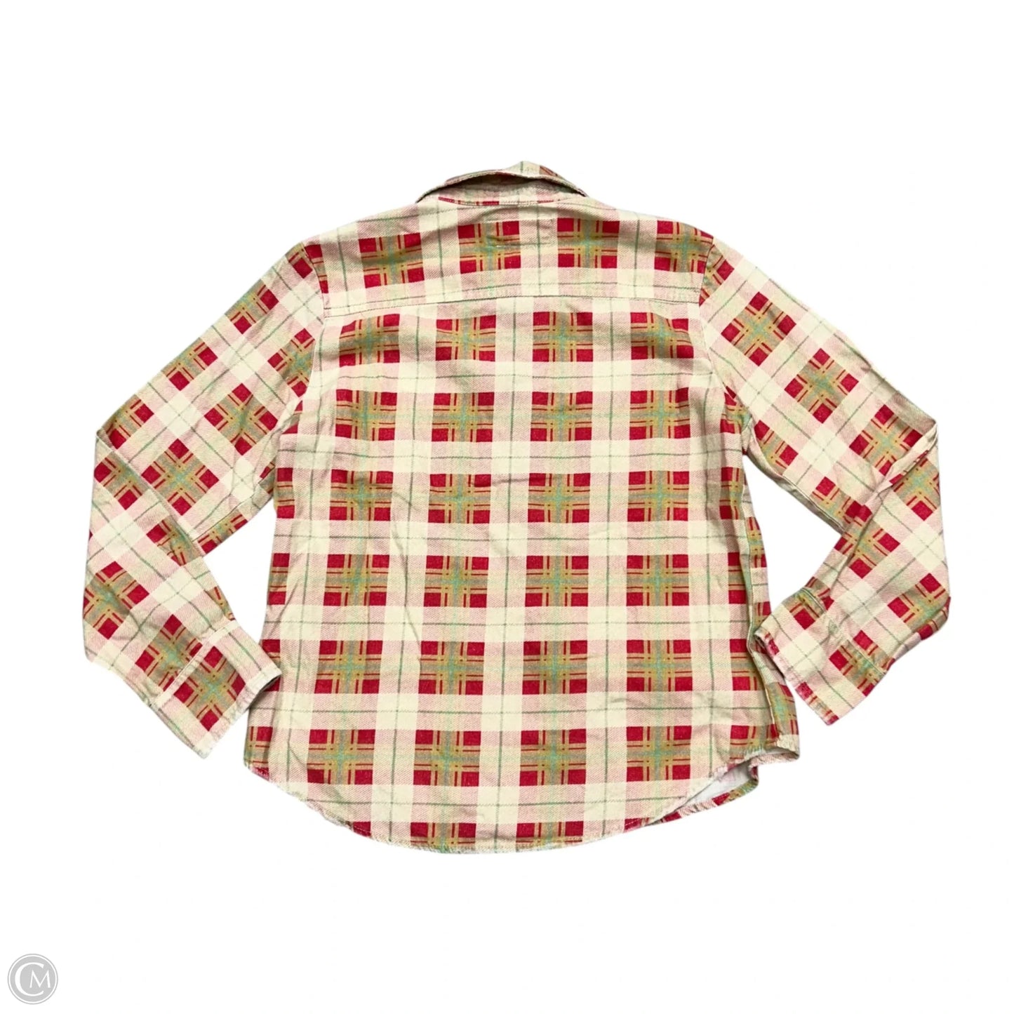 Top Long Sleeve By The Great. In Pink & Red, Size: Xs