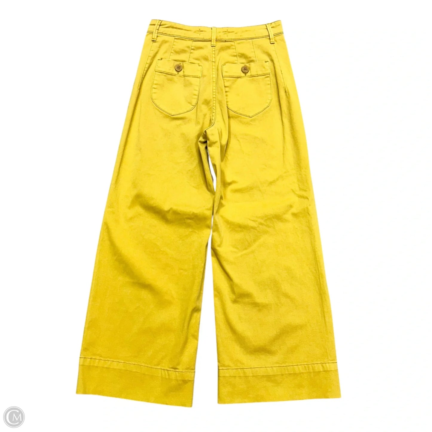 Pants Wide Leg By Anthropologie In Yellow, Size: 0