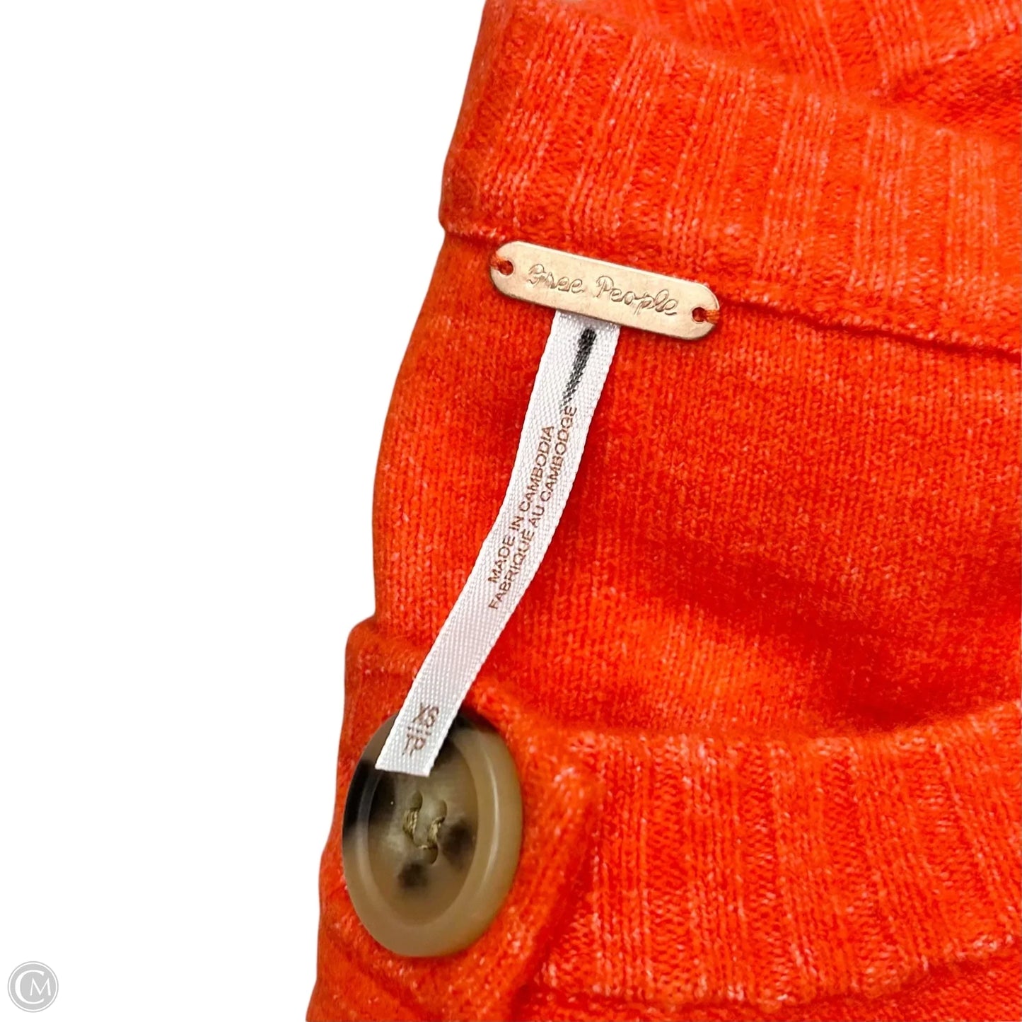 Sweater Cardigan By Free People In Orange, Size: Xs