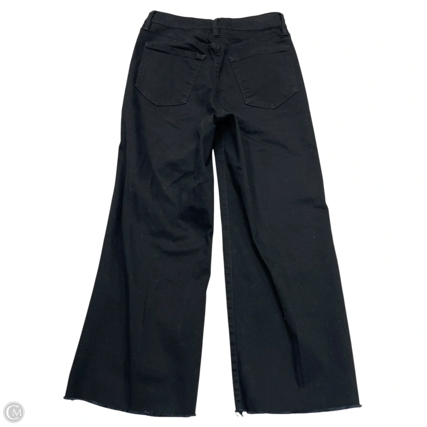 Jeans Cropped By Oat In Black Denim, Size: 0