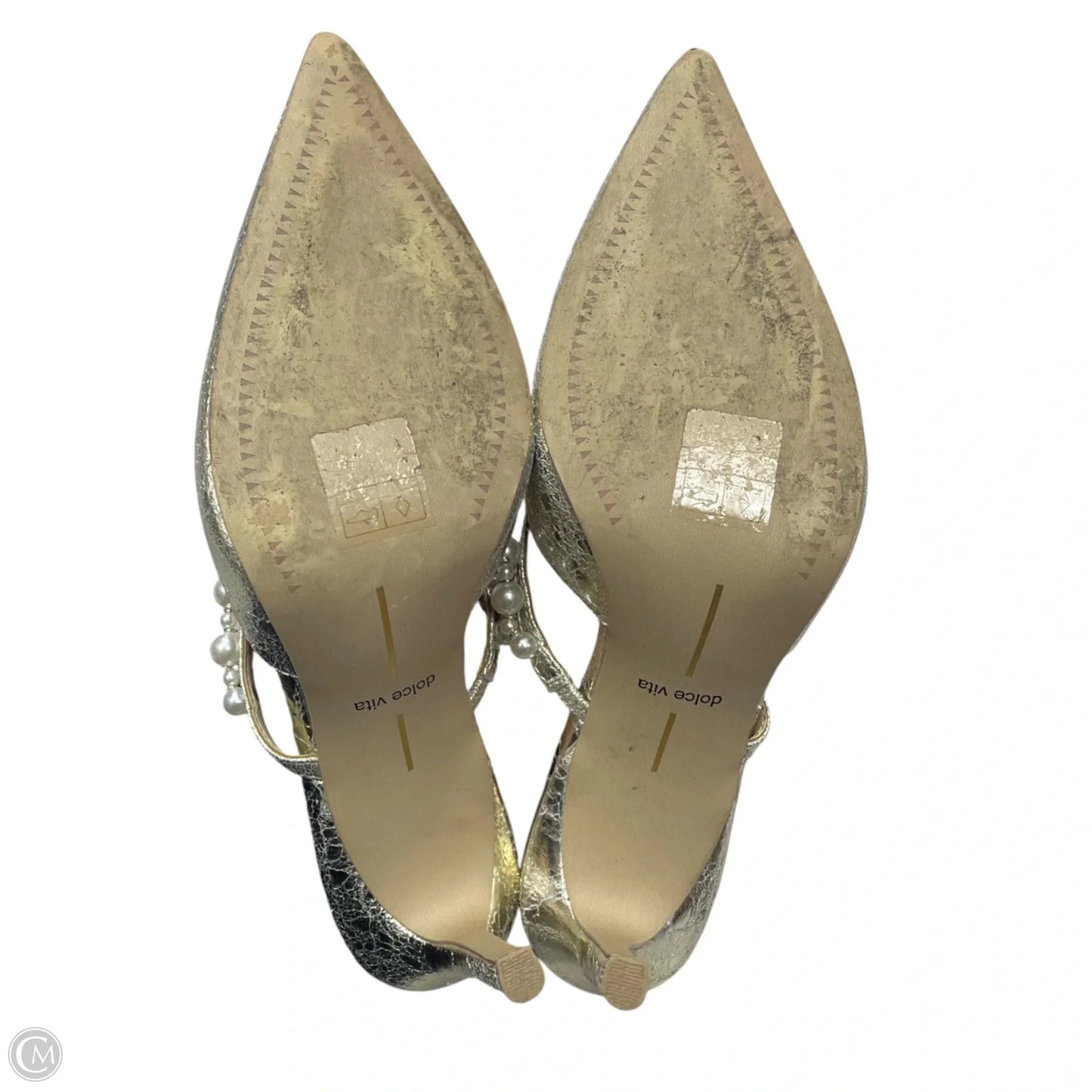 Shoes Heels Kitten By Dolce Vita In Gold, Size: 7