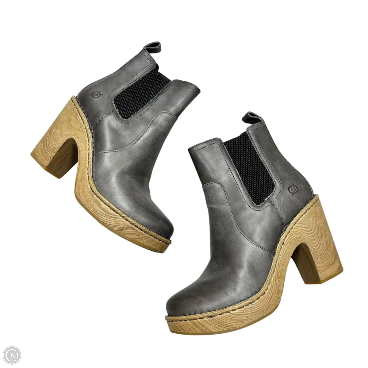 Boots Ankle Heels By Born In Tan & Grey, Size: 7