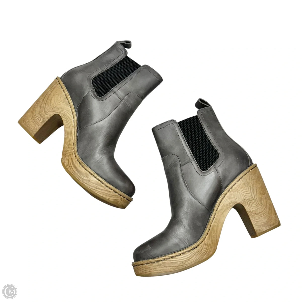 Boots Ankle Heels By Born In Tan & Grey, Size: 7