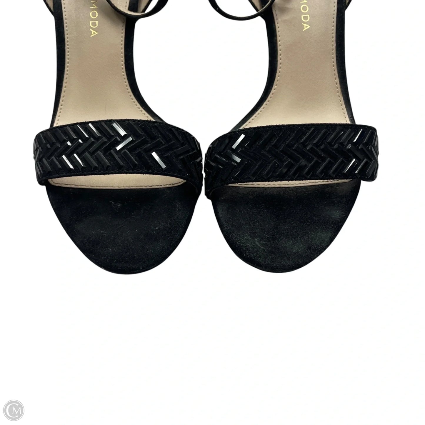 Sandals Heels Kitten By Pelle Moda In Black, Size: 7