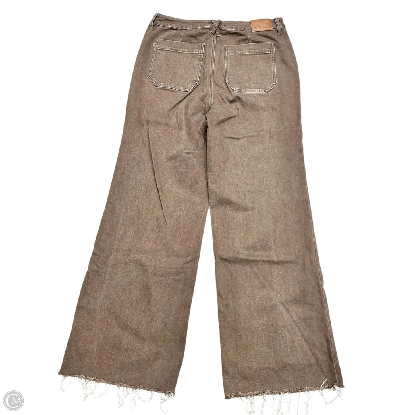 Jeans Wide Leg By Judy Blue In Brown Denim, Size: 14