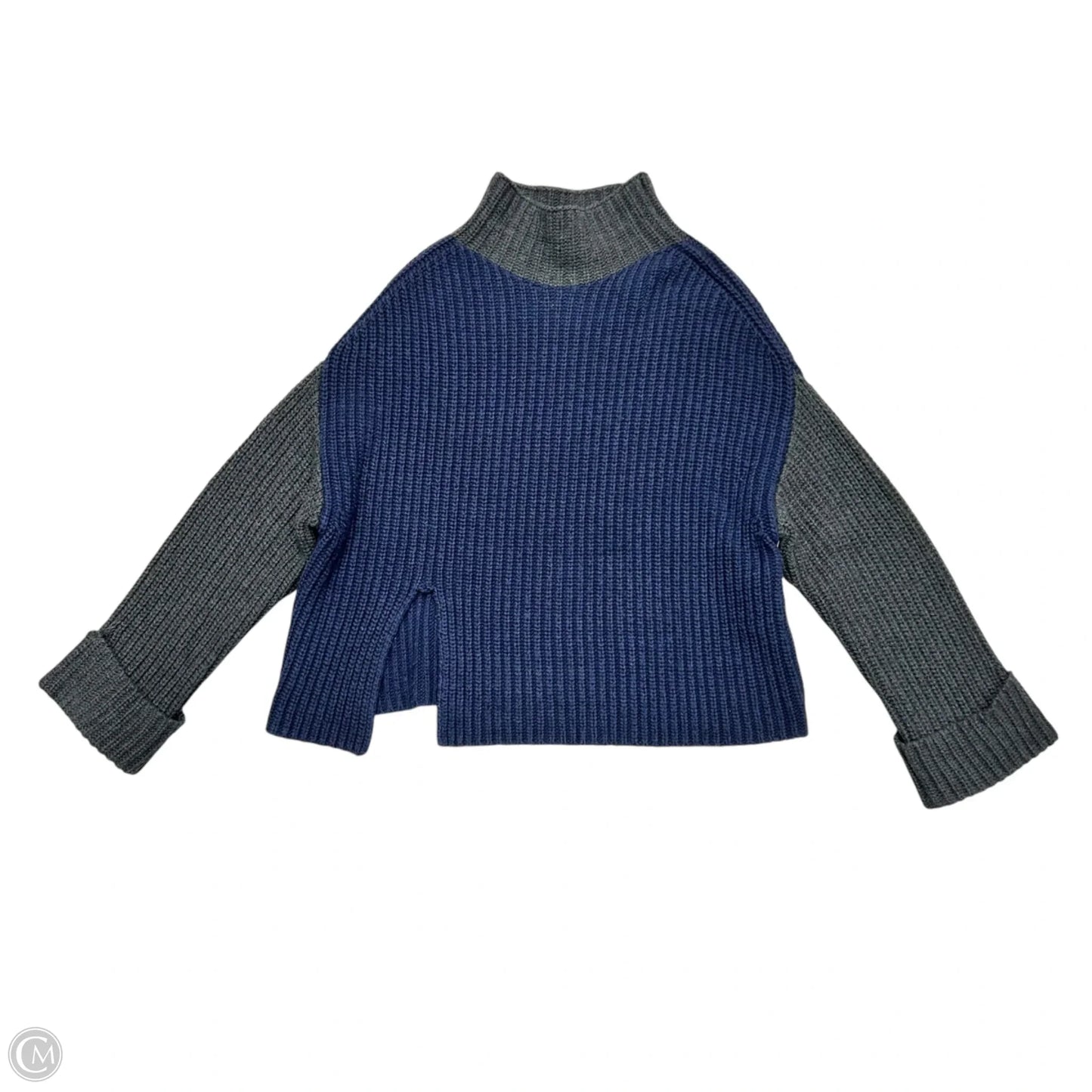 Sweater By Victor Alfaro In Blue & Grey, Size: Xs
