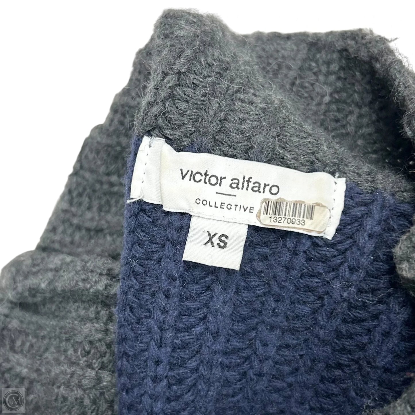 Sweater By Victor Alfaro In Blue & Grey, Size: Xs