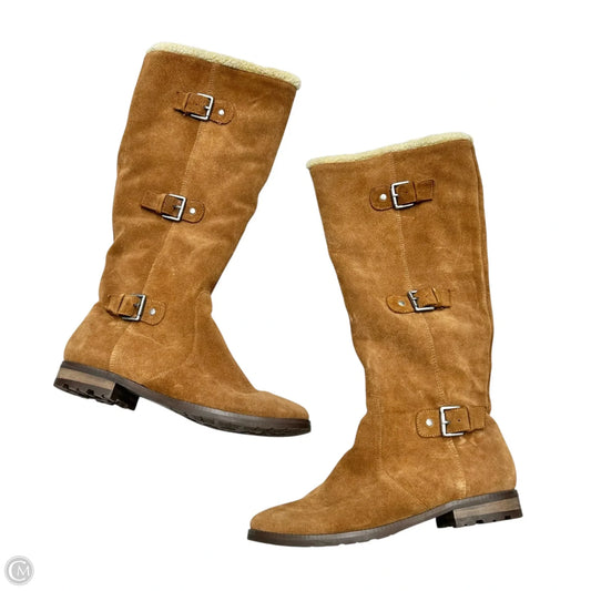 Boots Leather By Alfani In Tan, Size: 7.5