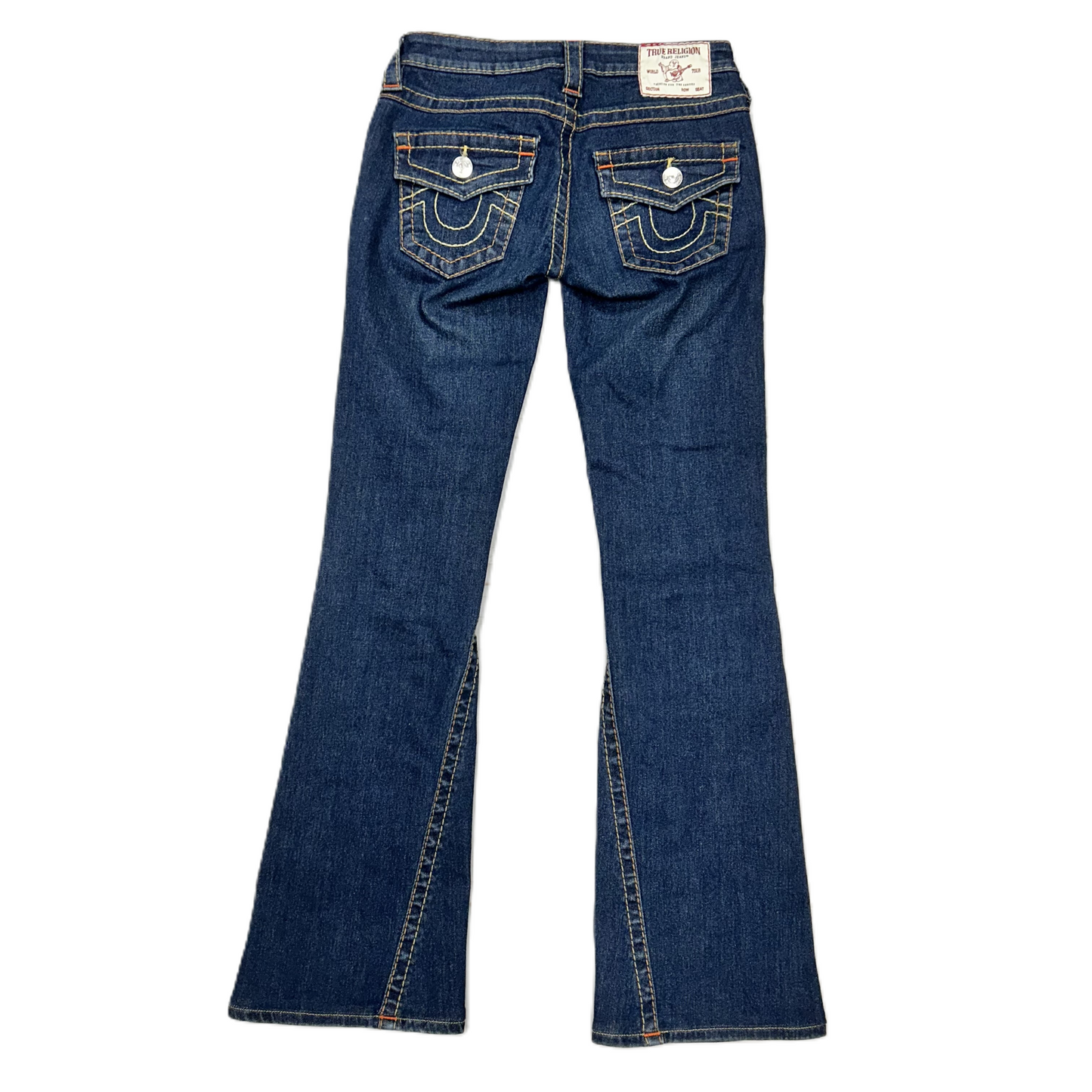 Jeans Flared By True Religion In Blue & Orange, Size: 00