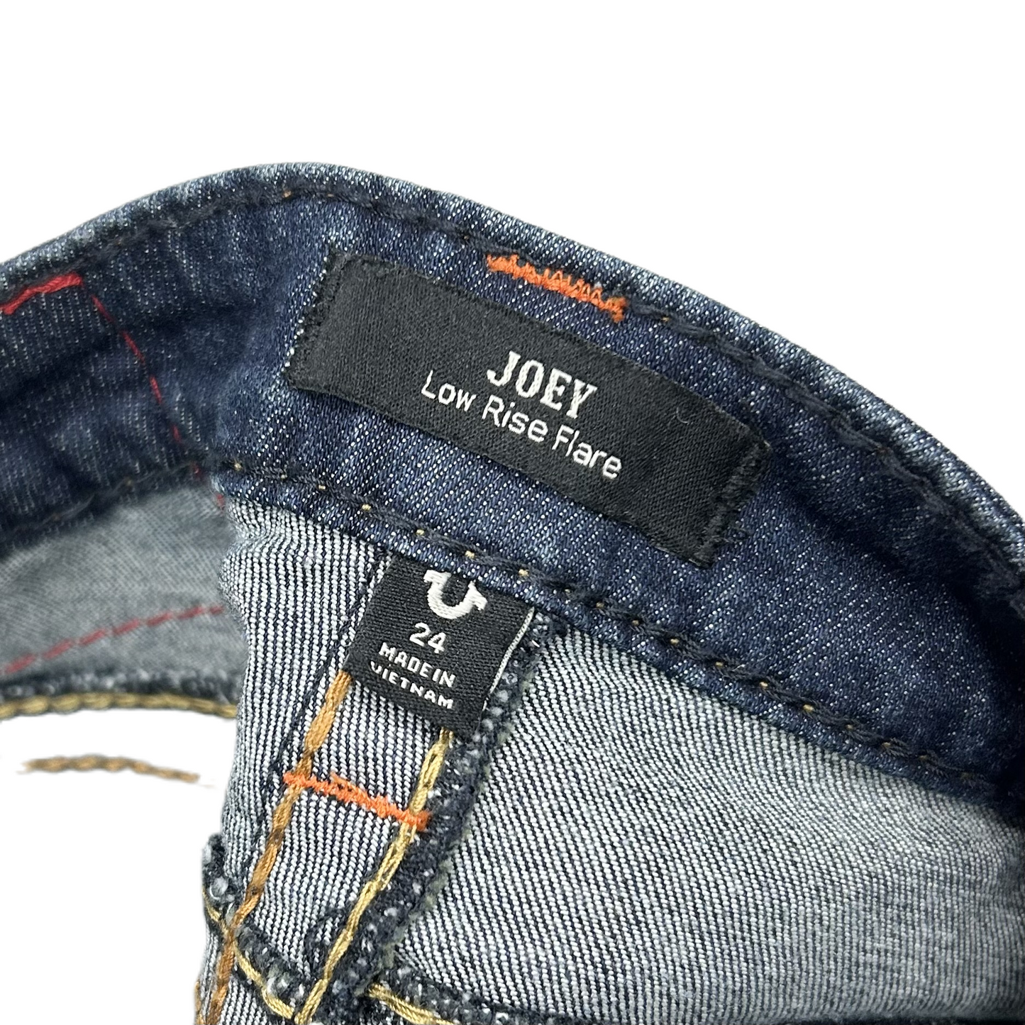 Jeans Flared By True Religion In Blue & Orange, Size: 00