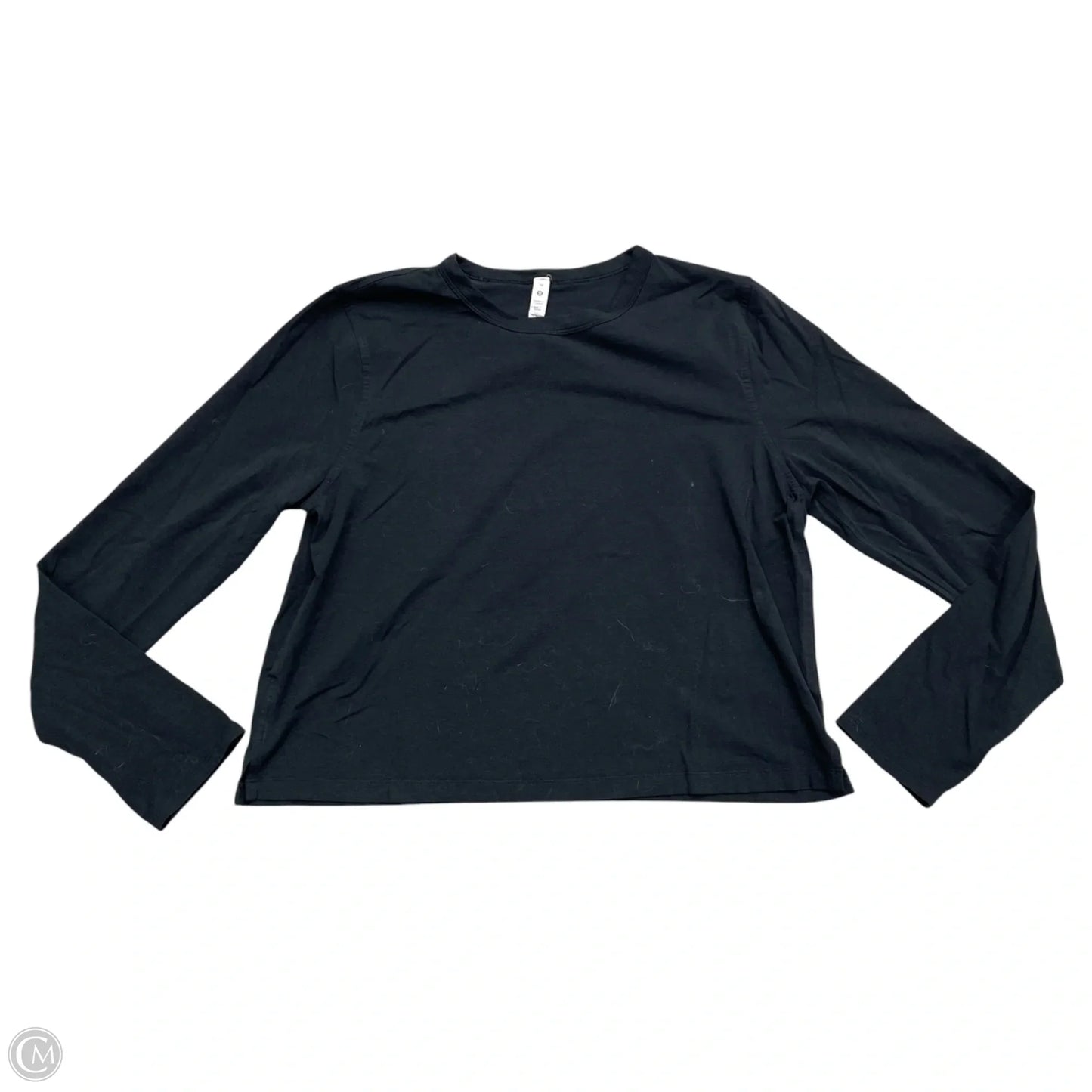 Athletic Top Long Sleeve Collar By Lululemon In Black, Size: M