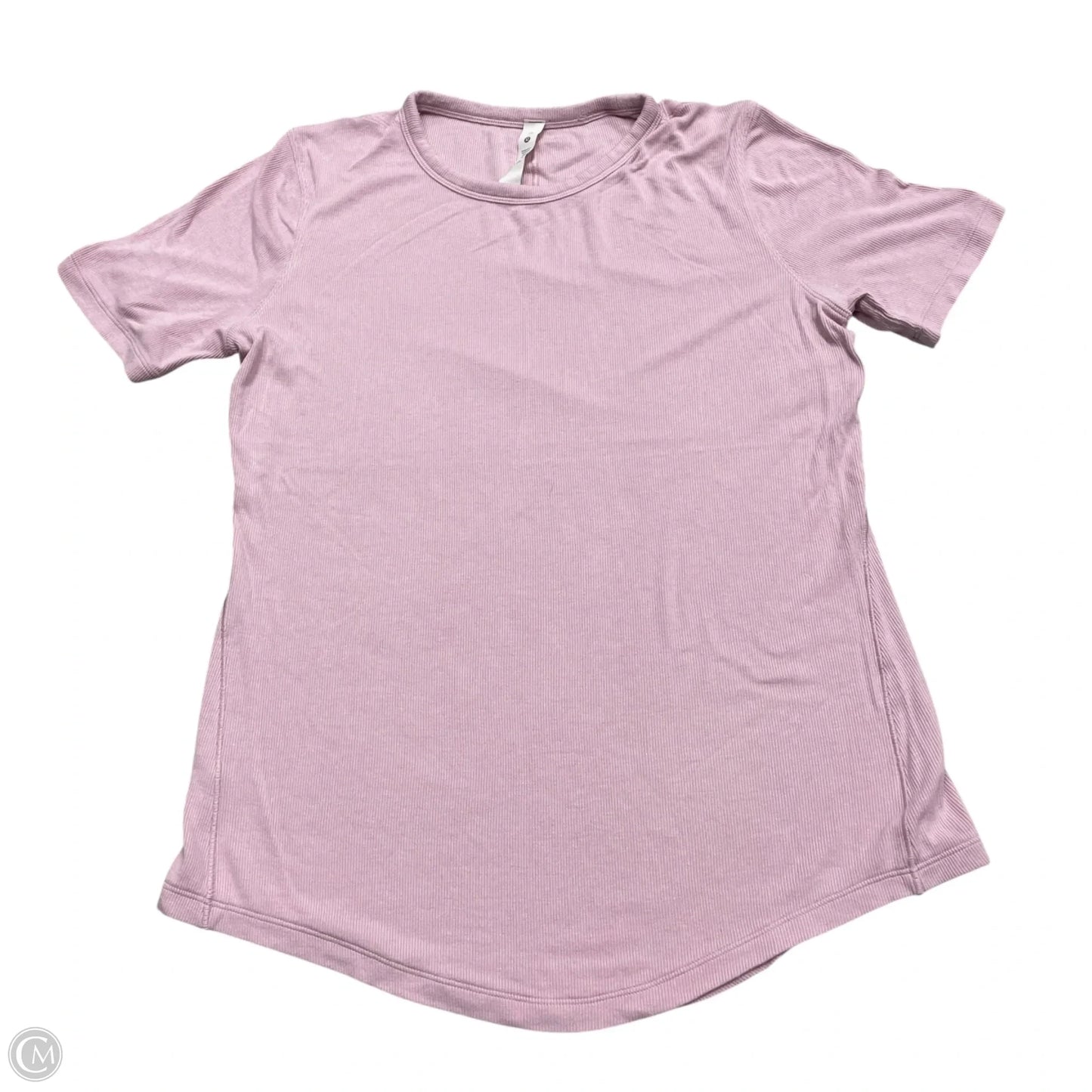 Athletic Top Short Sleeve By Lululemon In Pink, Size: M