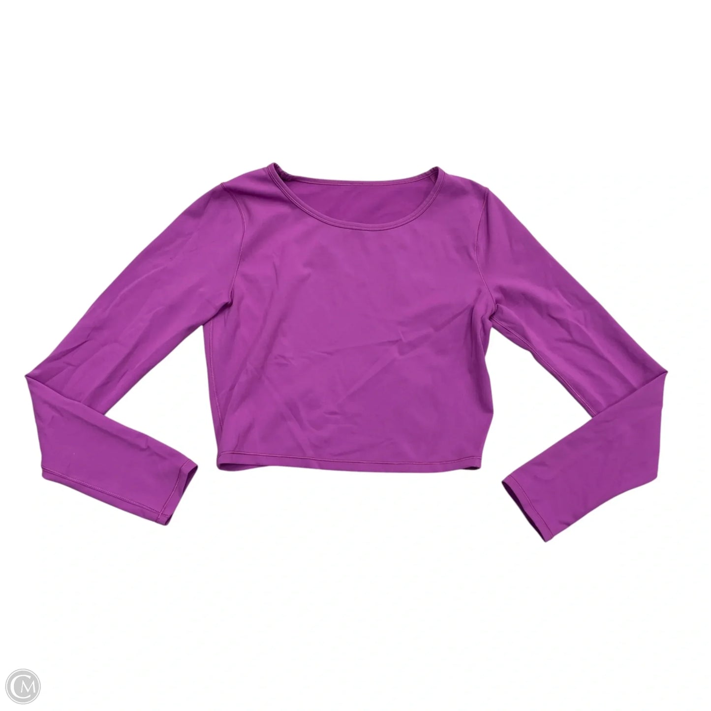 Athletic Top Long Sleeve Collar By Lululemon In Purple, Size: L