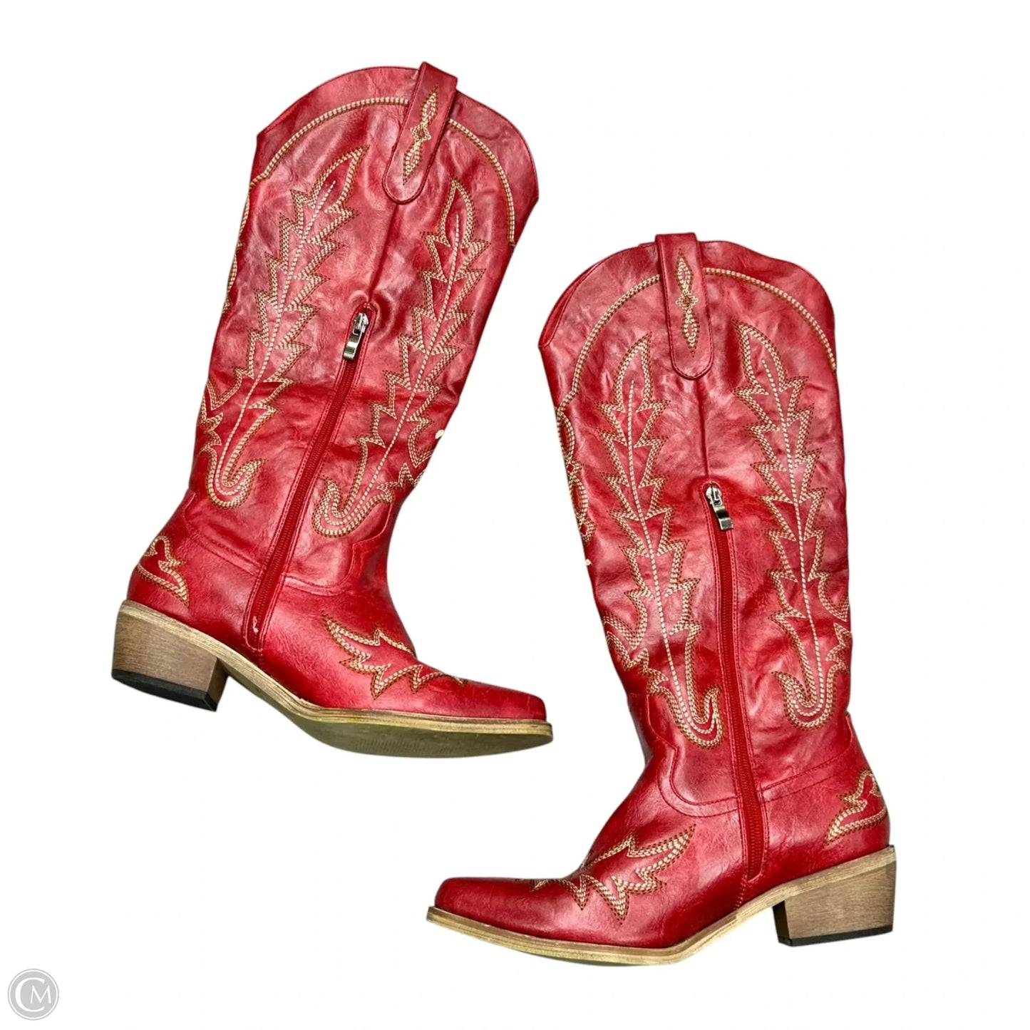 Boots Western In Red, Size: 8