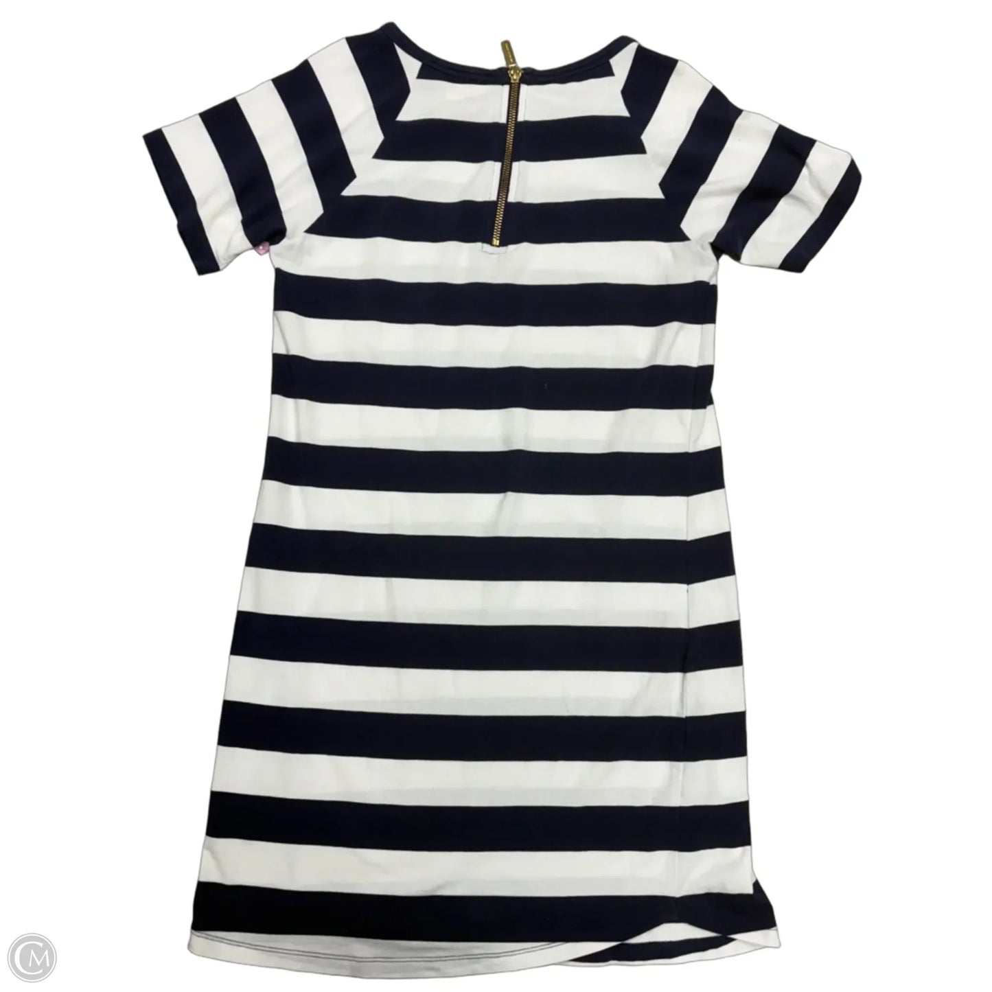 Dress Casual Midi By Michael By Michael Kors In Blue & White, Size: Xs