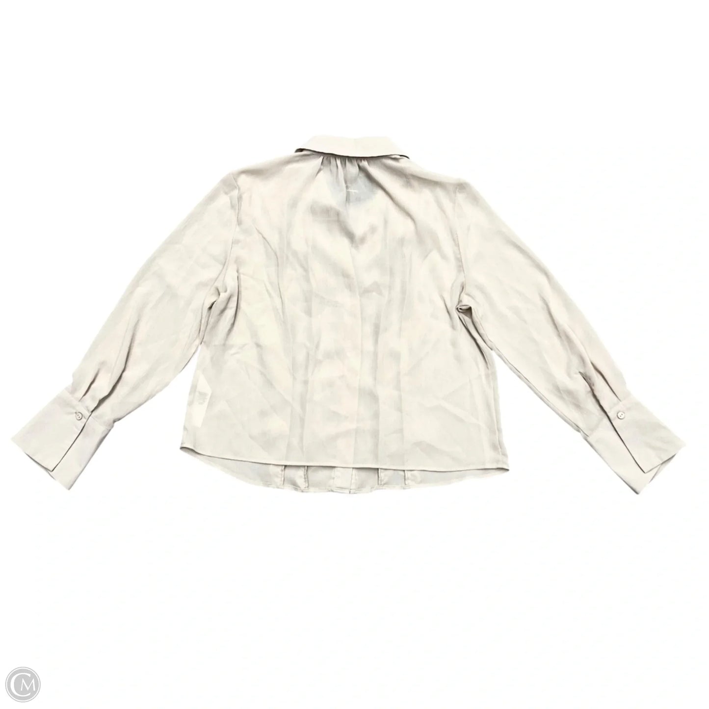 Blouse Long Sleeve By Adrianna Papell In Cream, Size: S