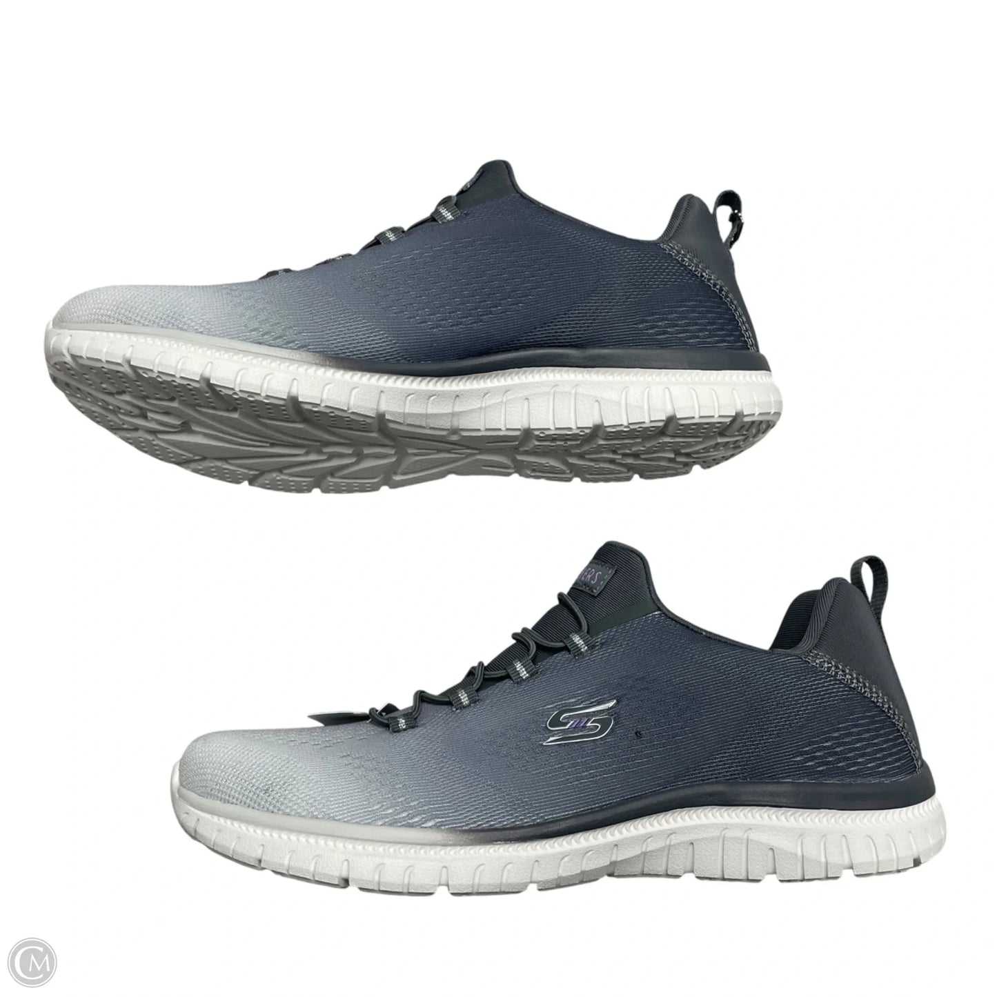 Shoes Sneakers By Skechers In Grey & White, Size: 7.5