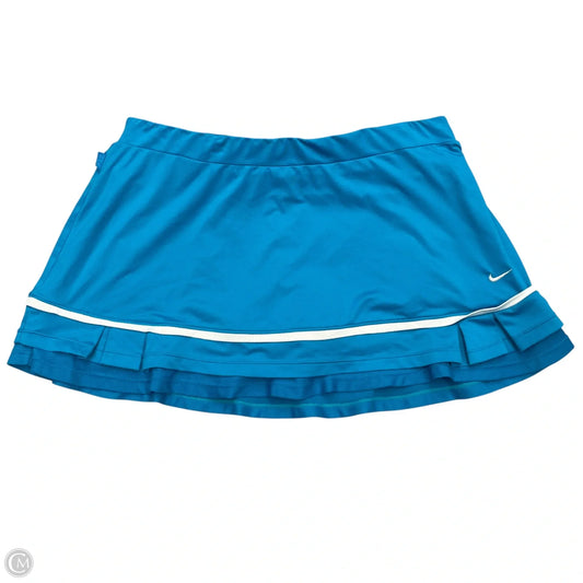 Athletic Skort By Nike In Blue, Size: Xl
