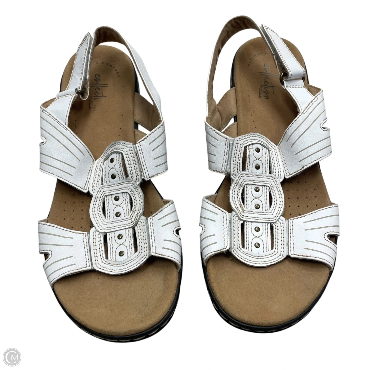 Sandals Flats By Clarks In White, Size: 9
