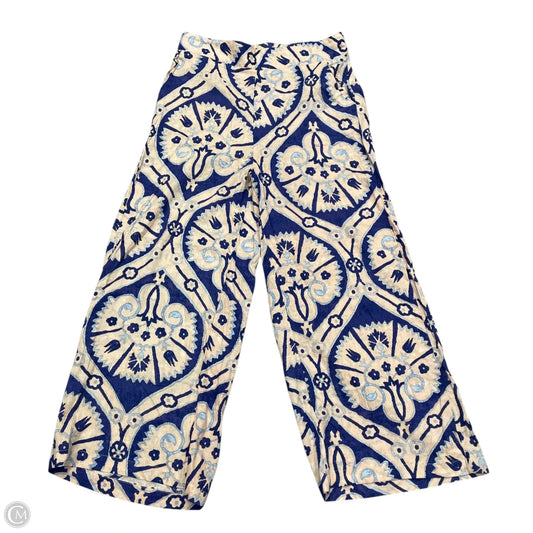 Pants Wide Leg By Christian Siriano In Blue & Pink, Size: M