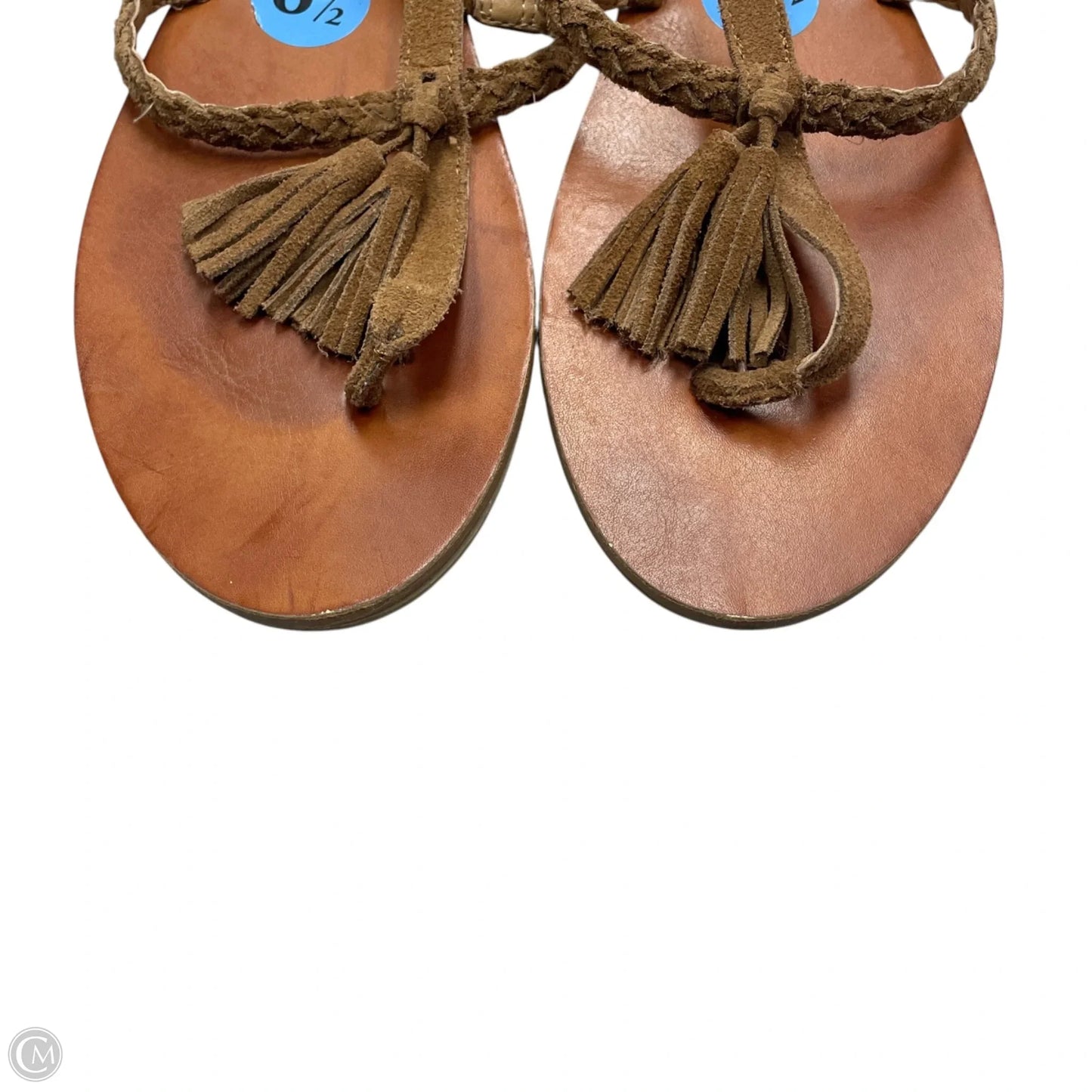Sandals Flip Flops By Lucky Brand In Tan, Size: 6.5