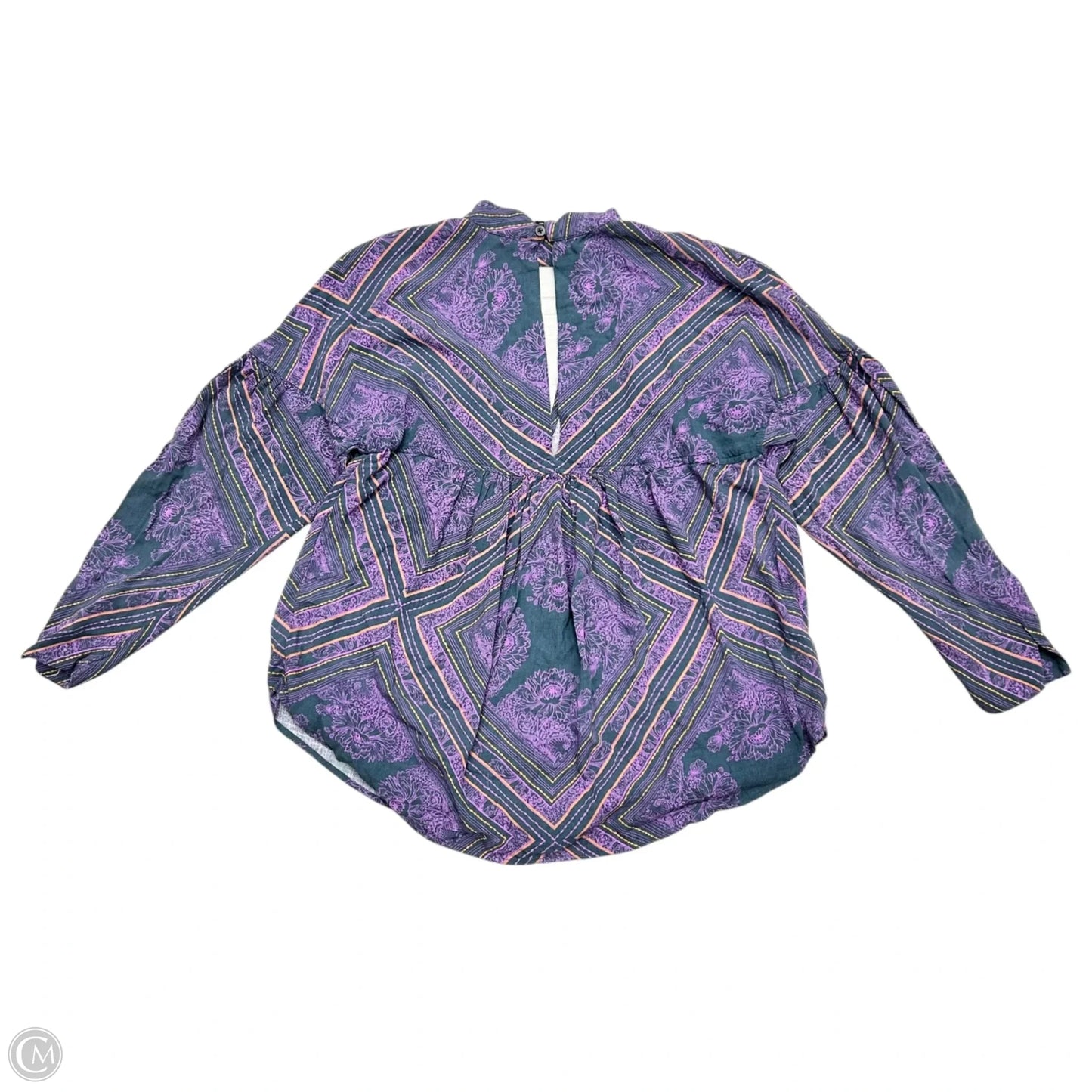 Top Long Sleeve By Free People In Grey & Purple, Size: Sp