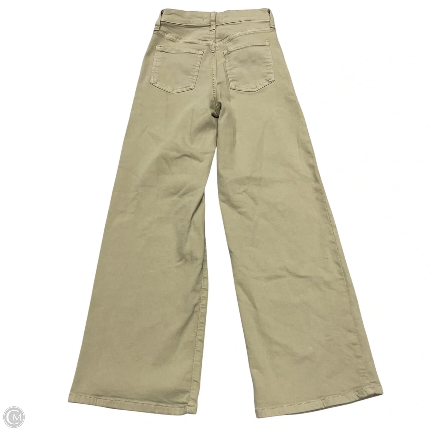 Jeans Wide Leg By Banana Republic In Cream Denim, Size: 0