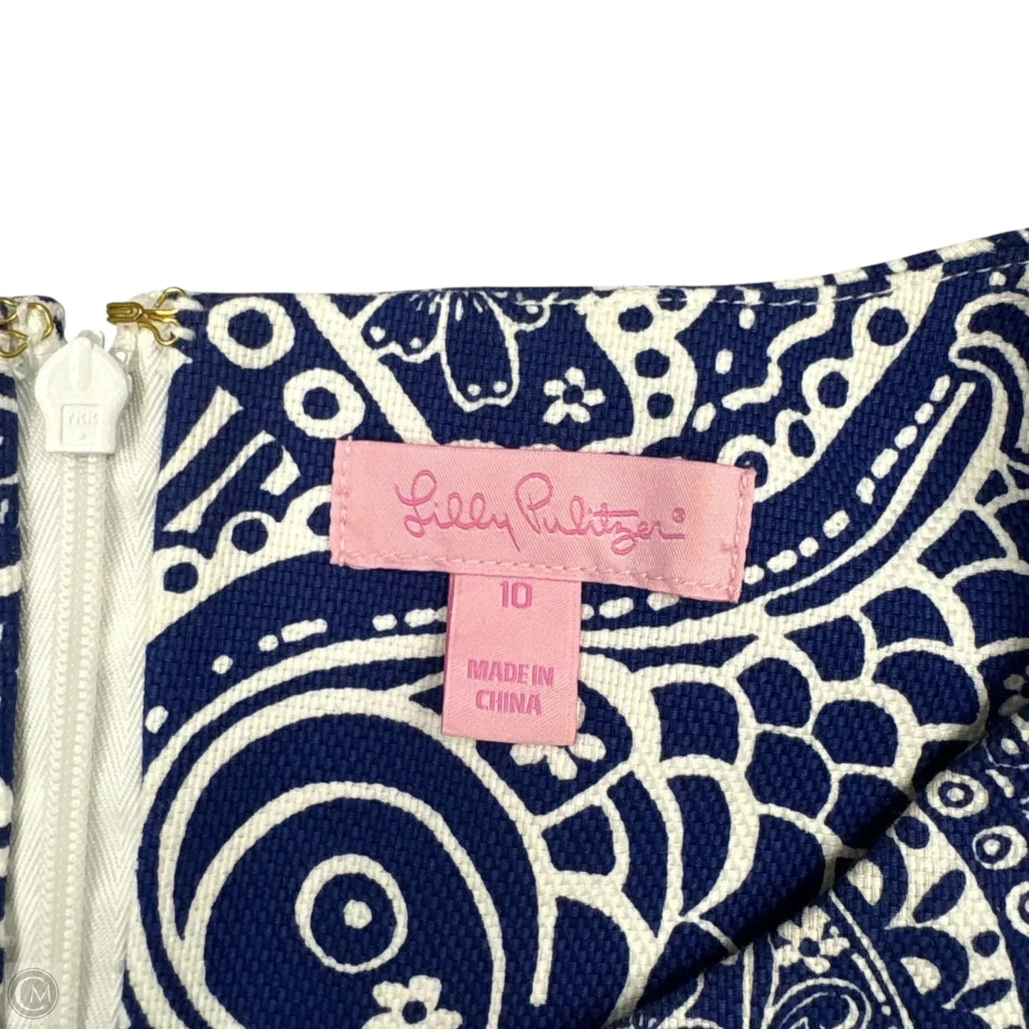 Dress Designer By Lilly Pulitzer In Blue & White, Size: M