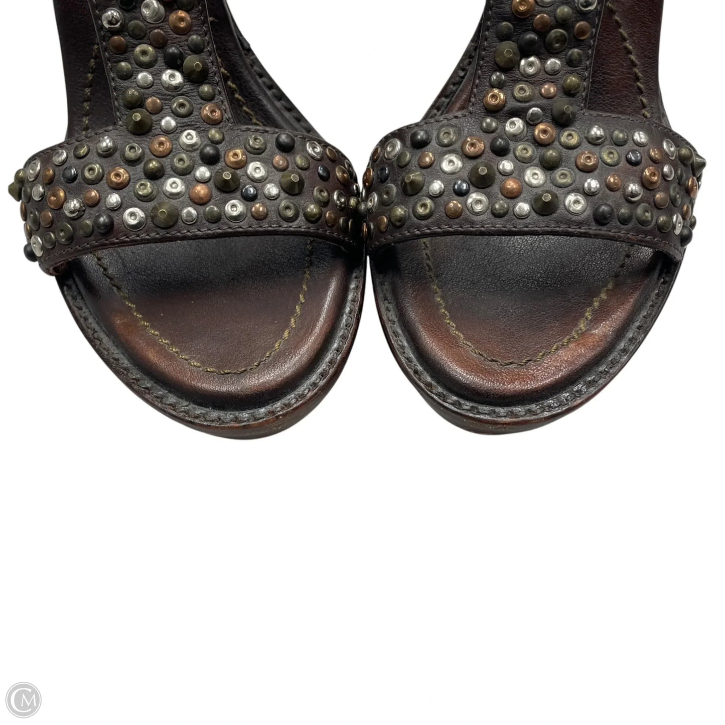 Sandals Designer By Frye In Brown, Size: 8