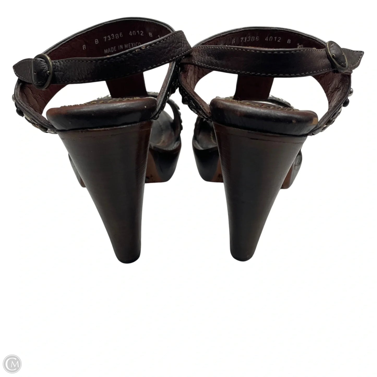 Sandals Designer By Frye In Brown, Size: 8