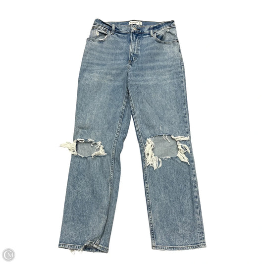 Jeans Straight By Abercrombie And Fitch In Blue Denim, Size: 8