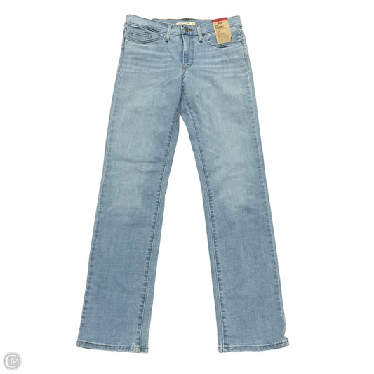 Jeans Straight By Levis In Blue Denim, Size: 8