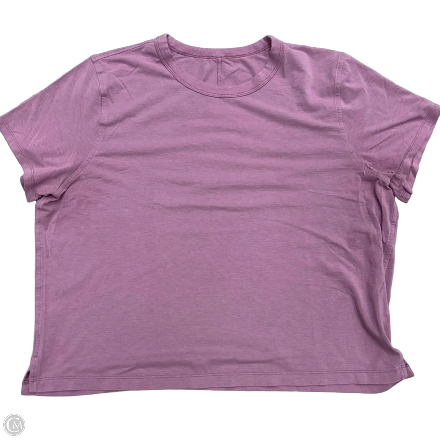 Athletic Top Short Sleeve By Lululemon In Purple, Size: M